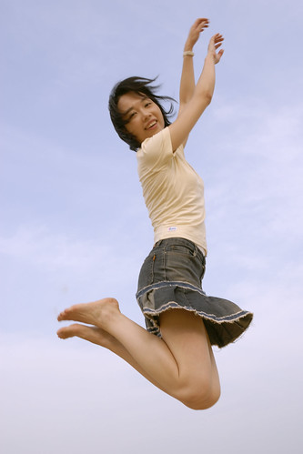  フリー写真素材, 人物, 女性, アジア女性, 跳ぶ・ジャンプ, 中国人,  