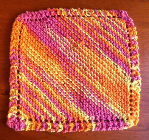 Knit dishcloth