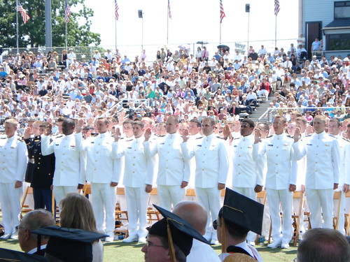Graduation, Midshipmen taking oath of Office at USMMA