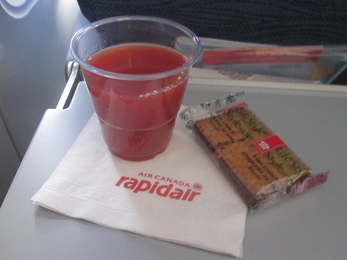 Tomato juice, cookies - on the plance (included)