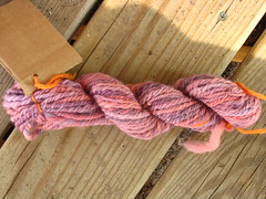 Three-ply hand dyed and spun