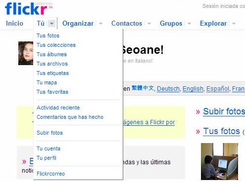 Flickr por fin en español