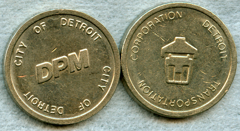 detroit people mover tokens small