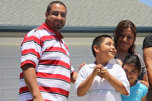 Lucio &amp; Karina Salazar receive the keys to their new home in Reedley, Calif.  The family spent 9 months working with 10 other families to build their house and other homes through USDA’s Self Help Housing Program.