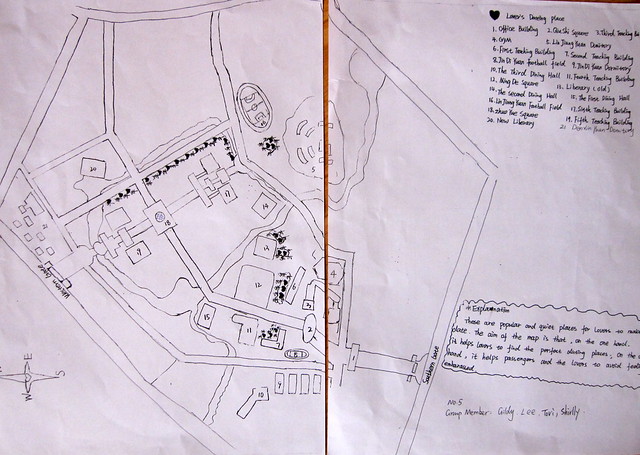 "Lover's Dating Places" (student map); XHU