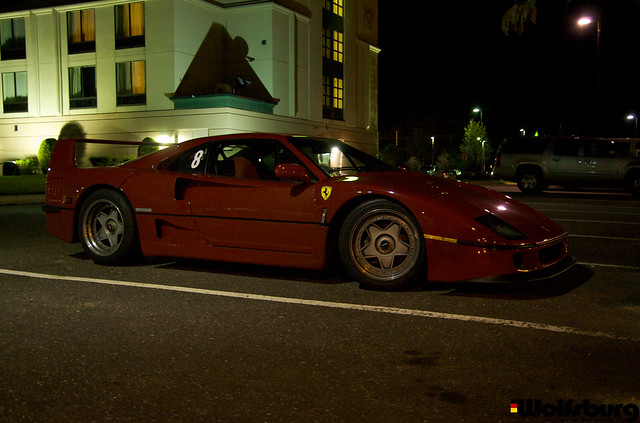 Ferrari F40 after a day at the track