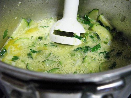 Blending Zucchini Soup until just a little chunky.jpg