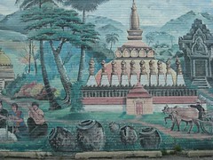 Mural On Wall Behind Buddist Temple (off National Avenue) - by purpleslog