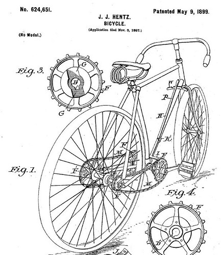Hentz Patent bicycle shift system 1899 ©  Michael Neubert