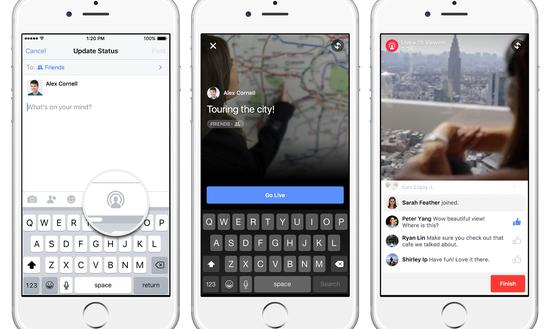 Facebook推在线直播 对标Periscope与推特竞争