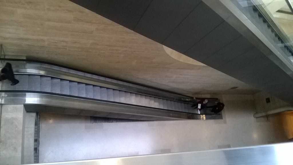: Louvre escalator