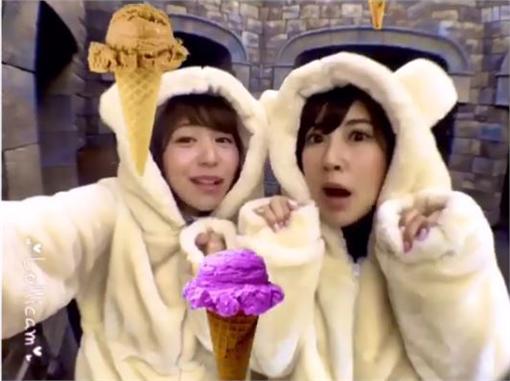 影／「草莓女聲」河西智美萌扮熊熊　和友人大「嗑」冰淇淋