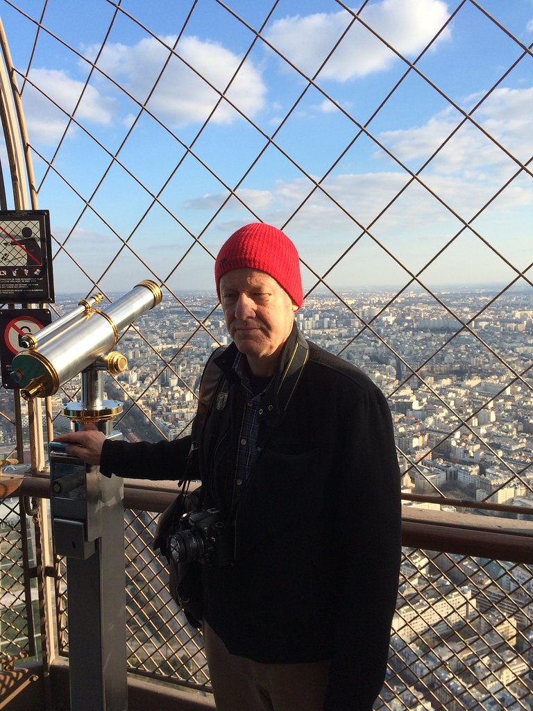 : I am so much enjoying being up here on the Eiffel Tower . . .