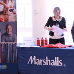 Marshalls employees at their booth during a career fair