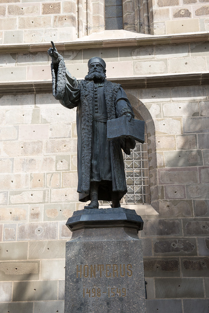 : Statue of Johannes Honterus in Brasov