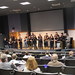 Students performing at Faculty Forum.