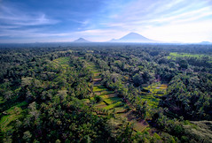 The Volcanoes In Bali From Above