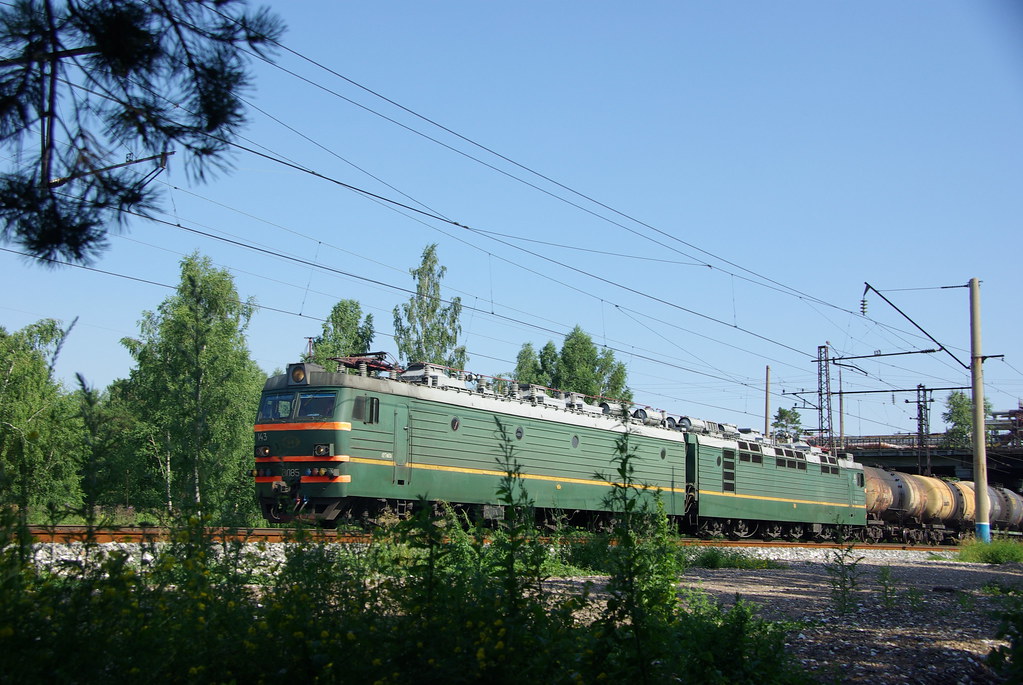 : RZD VL85-143. Transsib line, Angarsk, Irkutsk oblast.