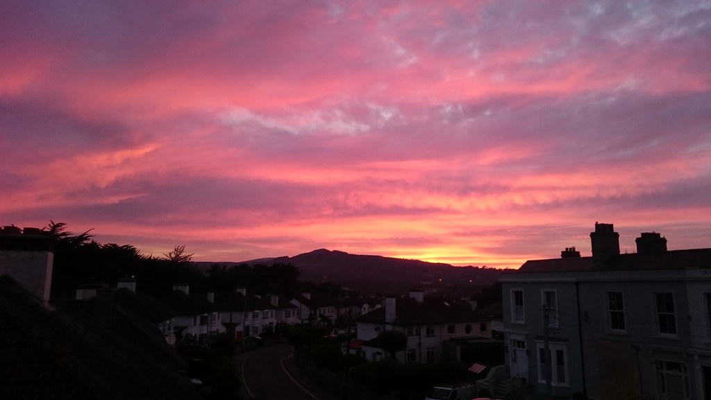 : Today's sunset in Bray