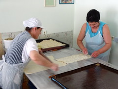 Women Rolling Filo Pastry for Burek - Saranda - Albania
