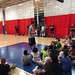 Tyler Nelson stops by to talk to the kids of NE Hoops Academy.