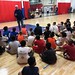 Steve Kelley brining an motivational message to the kids of NE Hoops Academy.