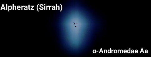 Alpheratz, Sirrah (α-Andromedae Aa) in Andromeda