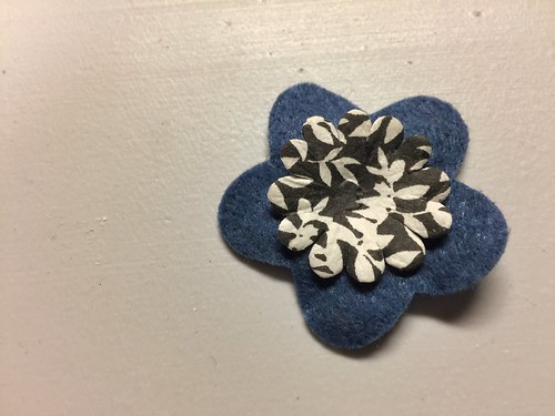 layering flowers for floral pin