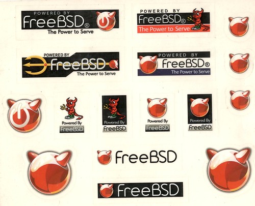FreeBSD Sticker Sheet (16 stickers) ©  FAndrey