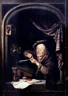 IMG_6692 Gerrit Dou  1613-1675. Leiden.  The Oldschulmaster. Le vieux maître 1671 Dresde. Gemäldegalerie Alte Meister.