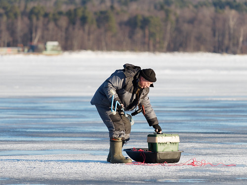 Winter fisherman ©  Sergey Kochkarev