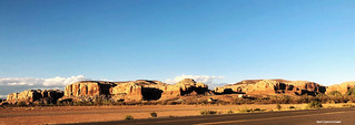 Sandstone Bluffs from the Trail of the Ancients Road, Bluff, San Juan County, Utah, USA