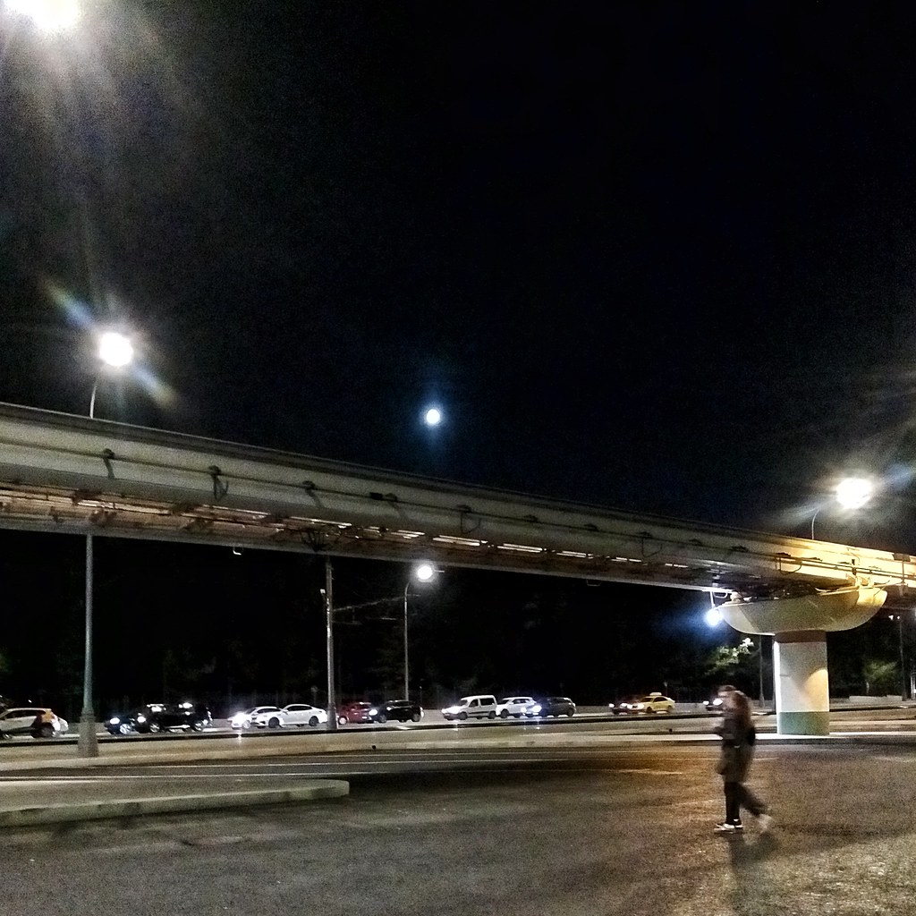 : Moon over monorail