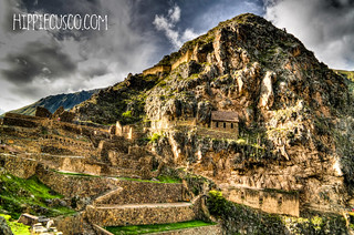 Panoramic view to Ollantaytambo archaeological site, Cuzco, Peru. HippieCusco