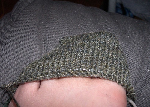 handspun wool/mohair sock