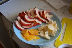 cheese & nectarines