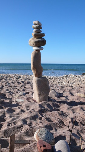sculpture on the beach