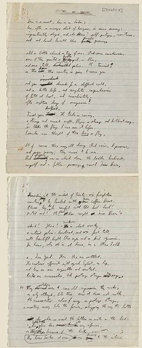 Manuscript of Elizabeth Bishop’s poem “Arrival at Santos”, draft 3