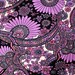 Purple Black Paisley by Annie Butterfly