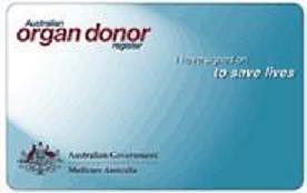 Australian Donor Card...