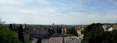 Piazza del Popolo and rome from the Piazzale Napoleone