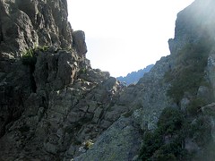 Passage de la brèche du Pinzu Scaffone et sortie en versant Ouest