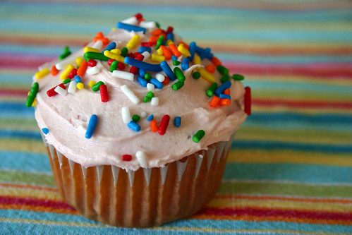 Cupcake on Stripes