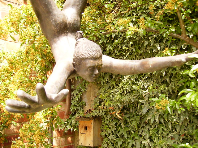Brighton's garden   buddha and sculpture 2