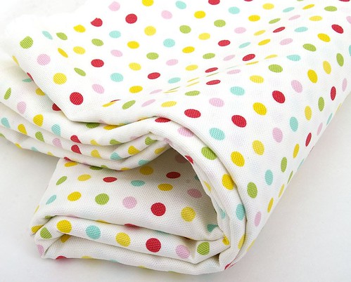 Polka dot fabric for closet curtain