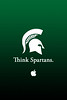 Think Spartans. (Michigan State iPhone Wallpaper)
