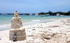 a castle of sand in Mauritius
