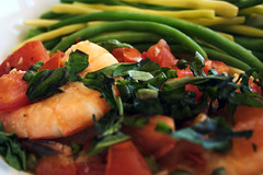 Prawns with Tomato, Basil, and Green Beans