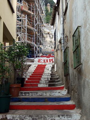 Patriotic painted steps