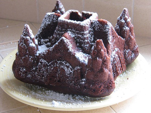 my chocolate sand castle cake